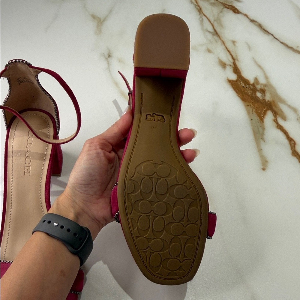 Coach Maddie Suede Sandals 9.5 - Picture 6 of 11